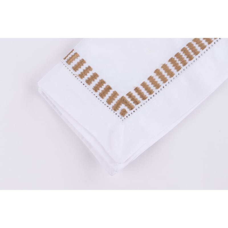 Serena, Cotton, Dinner Napkin Set (Set of 4) - Caramel