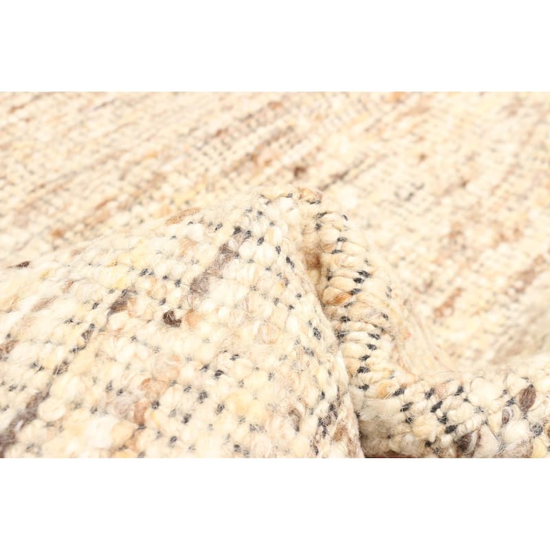 ECARPETGALLERY Braid weave Sienna Tan Wool Rug - 5'2 x 7'6