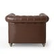 preview thumbnail 29 of 51, Castalia Chesterfield Tufted Club Chair by Christopher Knight Home - 39.00" L x 33.50" W x 28.00" H