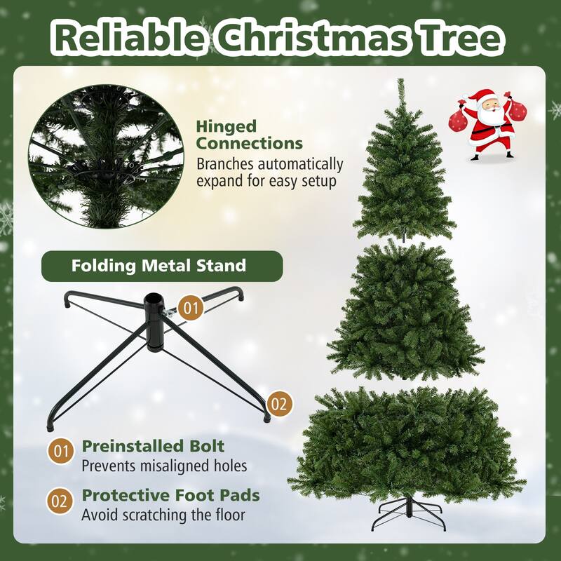 Costway 6/7/8 FT Artificial Christmas Tree with 1528/1098/680 Branch - See Details
