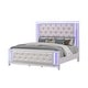 preview thumbnail 2 of 11, Opium Modern Style 4PC/5PC Bedroom Set with Crystal Accents and Ambient LED Glow