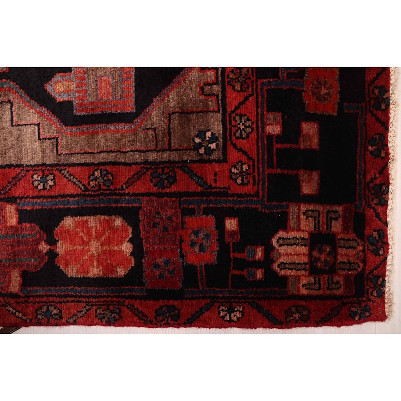 ECARPETGALLERY Hand-knotted Anadol Vintage Navy Wool Rug - 5'7 x 10'10