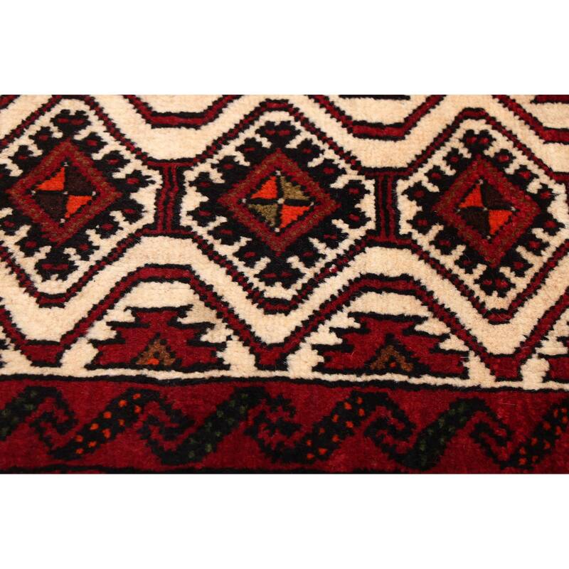 ECARPETGALLERY Hand-knotted Teimani Cream Wool Rug - 3'3 x 5'11
