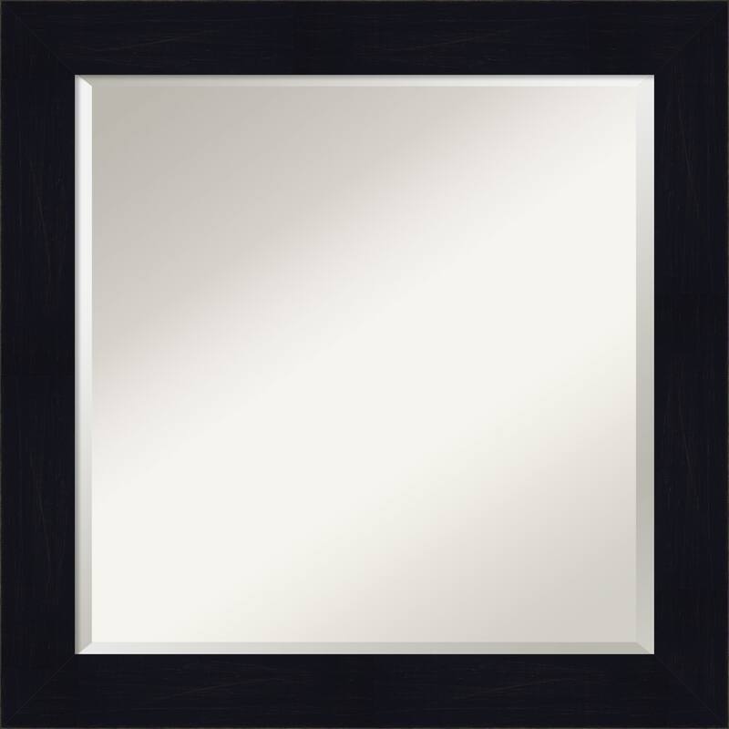 Beveled Wood Wall Mirror - Shiplap Navy Frame
