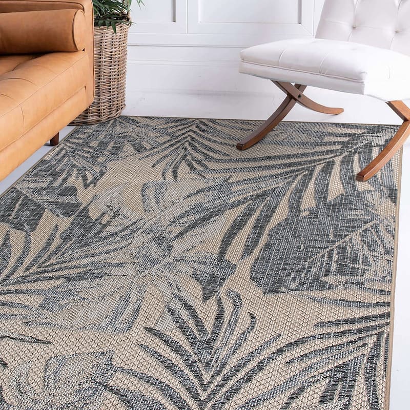 Tropical Floral Indoor/Outdoor Area Rug