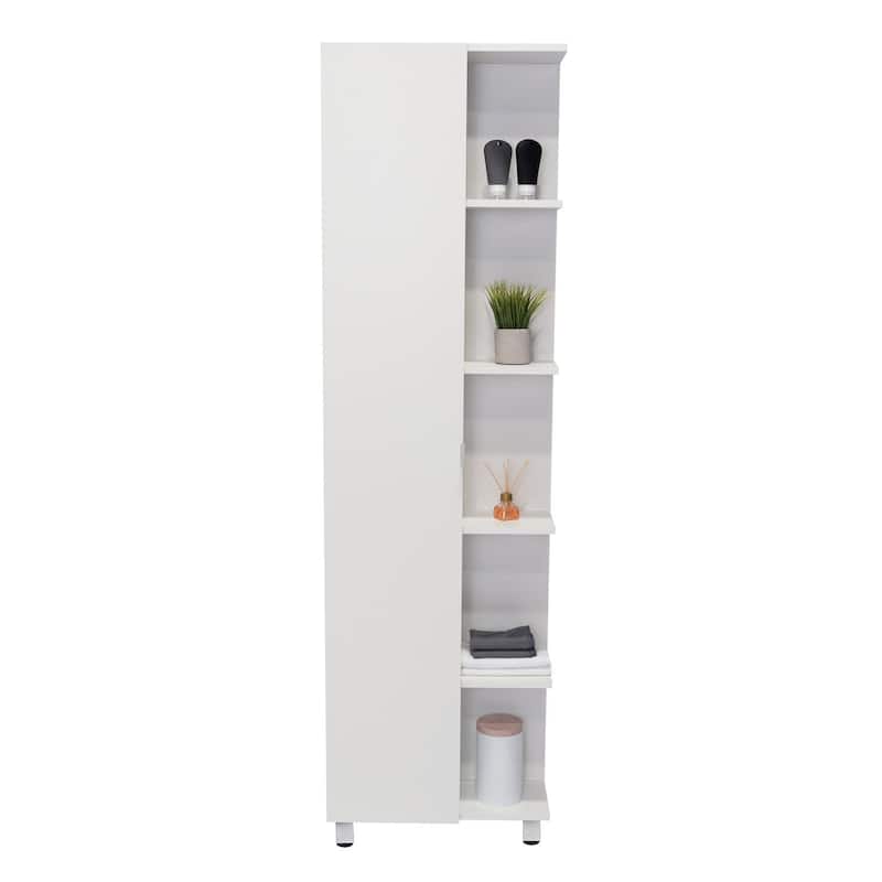 Corner Cabinet Womppi With Five Open Shelves