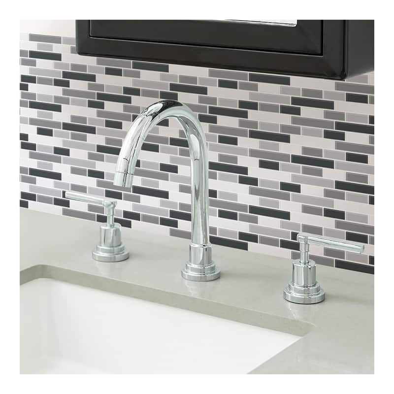 Smoked Glass Peel & Stick Backsplash Tiles