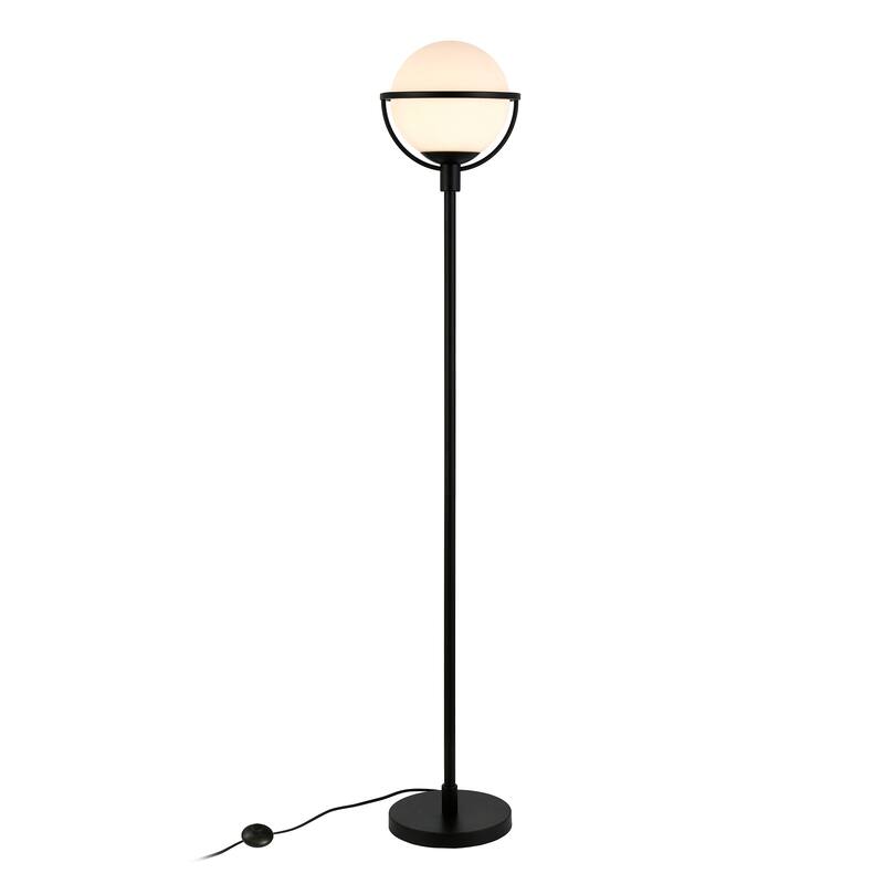Cieonna Blackened Bronze Globe & Stem Floor Lamp