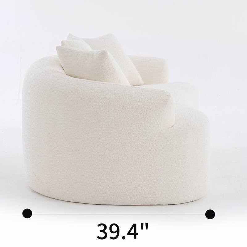 Chenille Fabric Loveseat Sofa