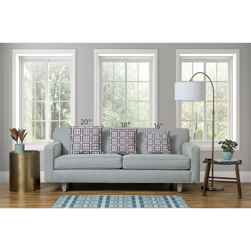 Greek Key Patterned Nautical Decorative Indoor Pillow