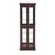 preview thumbnail 14 of 27, Lighted Tall Bookshelf Display Cabinet Curio Cabinet with Glass Door