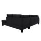 preview thumbnail 23 of 23, Reversible 3-piece Microfiber Suede Sectional Sofa with Ottoman