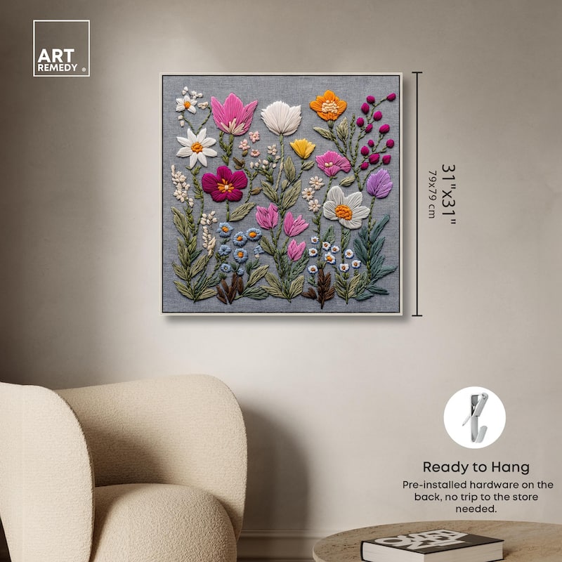 Fabric Flora Canvas by Art Remedy