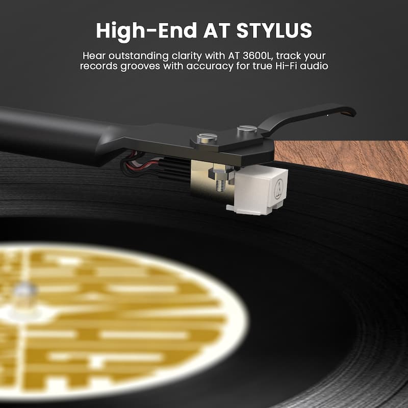 Hi-Fi System Bluetooth Turntable with Stereo Bookshelf Speakers