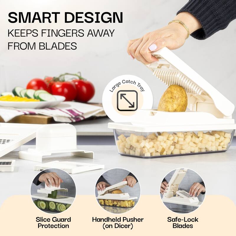 Nutrislicer XL All in 1 Mandoline Slicer and Vegetable Chopper with Container