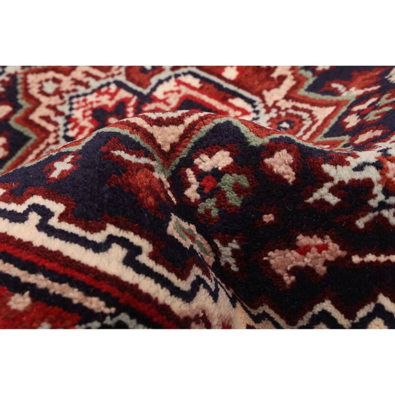 ECARPETGALLERY Hand-knotted Serapi Heritage Dark Navy Wool Rug - 2'6 x 11'9