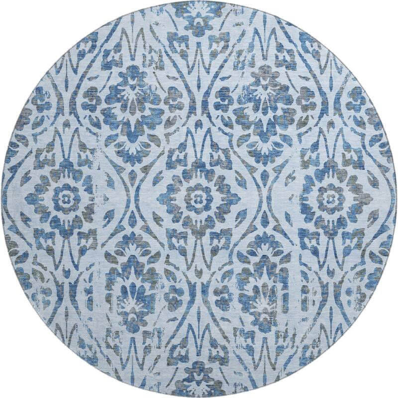 Premium Washable Super Soft Floral Damask Mayfield Rug