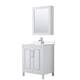 Option White, Chrome Trim, White Quartz Top