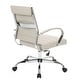 preview thumbnail 42 of 41, LeisureMod Benmar Mid-Back Swivel Leather Office Chair W/ Chrome Base