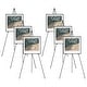 preview thumbnail 10 of 8, Gymax 6-Pack Tripod Display Easels w/Movable Card Slots Anti-slip Foot