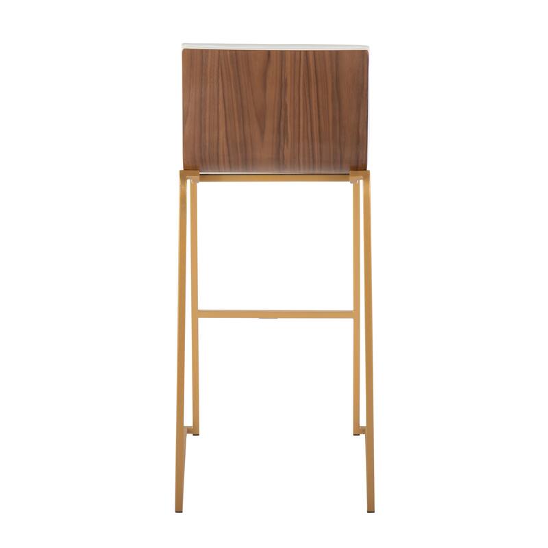 Silver Orchid Magda 30" Fixed-Height Upholstered Bar Stool (Set of 2)