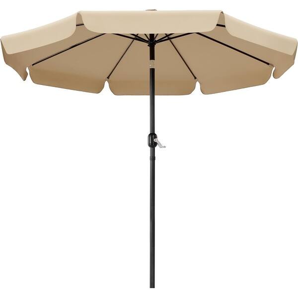 andrews 8 ft patio umbrella in tan 9ft Patio Umbrella 8 Ribs Outdoor Market Table Umbrella, Tan - Bed Bath &  Beyond