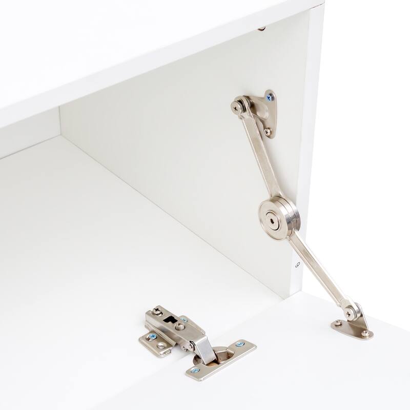 Modern Extendable TV Stand Rectangle TV Stand, Media TV Console with Storage Space, for Living Room Bedroom, White