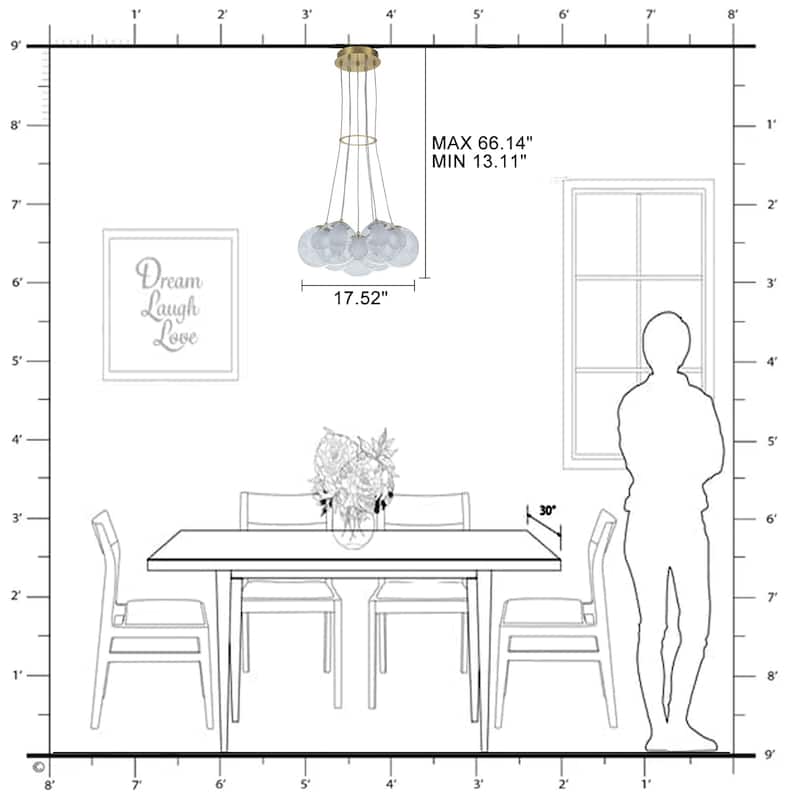 Modern Textured Glass Globe Pendant Light Frosted Shade Dining Room