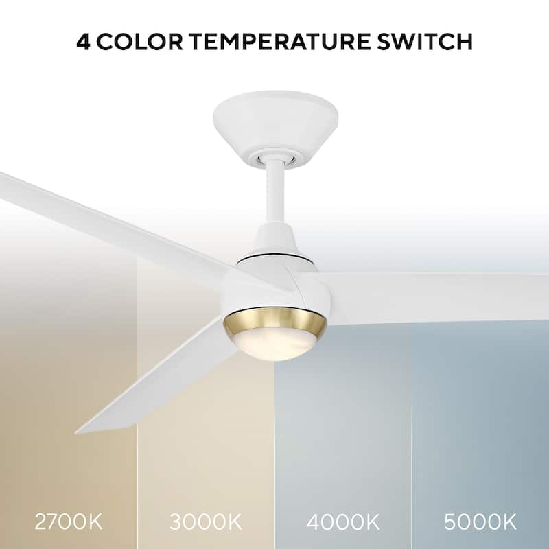 Pisces Indoor or Outdoor 3-Blade 54in Smart Ceiling Fan