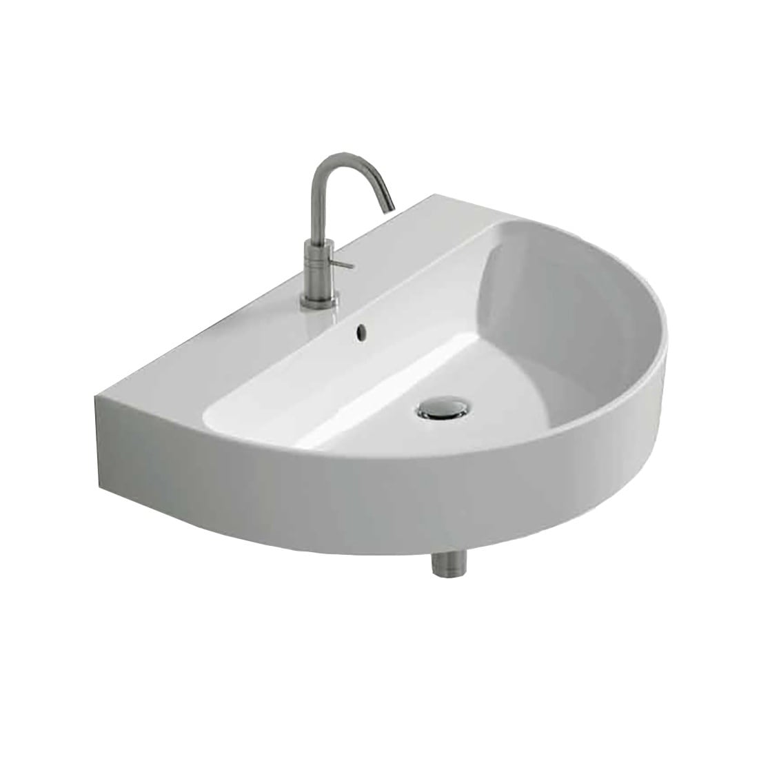 WS Bath Collections 23-11/16" Ceramic Wall Mounted / Vessel Bathroom