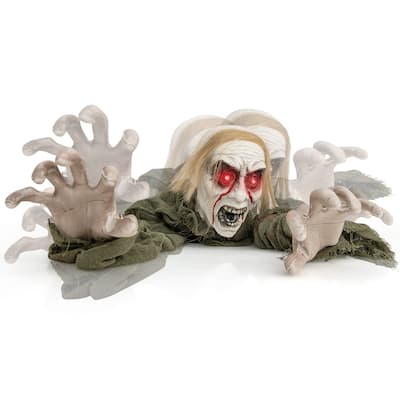 Gymax Halloween Skeleton Groundbreaker Decoration Sound-Actived
