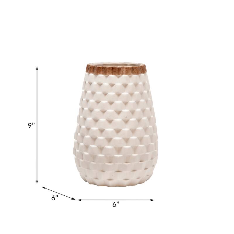 Sagebrook Home Modern Textured Ceramic Vase