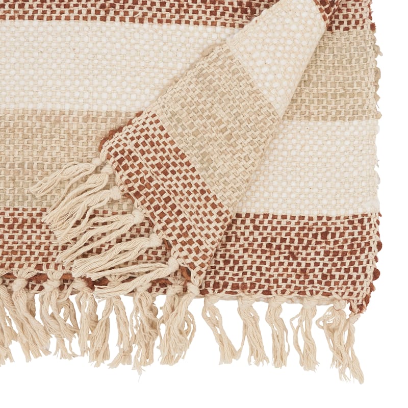 Fringed Classic Stripe Table Runner - 16"x72"