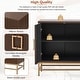 preview thumbnail 15 of 23, Sideboard Cabinet Credenza Console Storage Cabinet Dining Buffet Table w4 Doors & Adjustable Shelves for Living Room Entrance