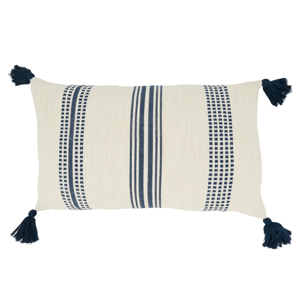 Playful Tassels Stripe Throw Pillow