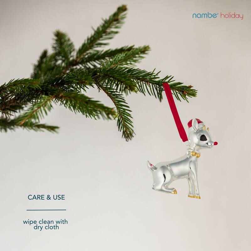 Nambe Rudolph The Red Nosed Reindeer® Annual Ornament 2023 - 4 Inch