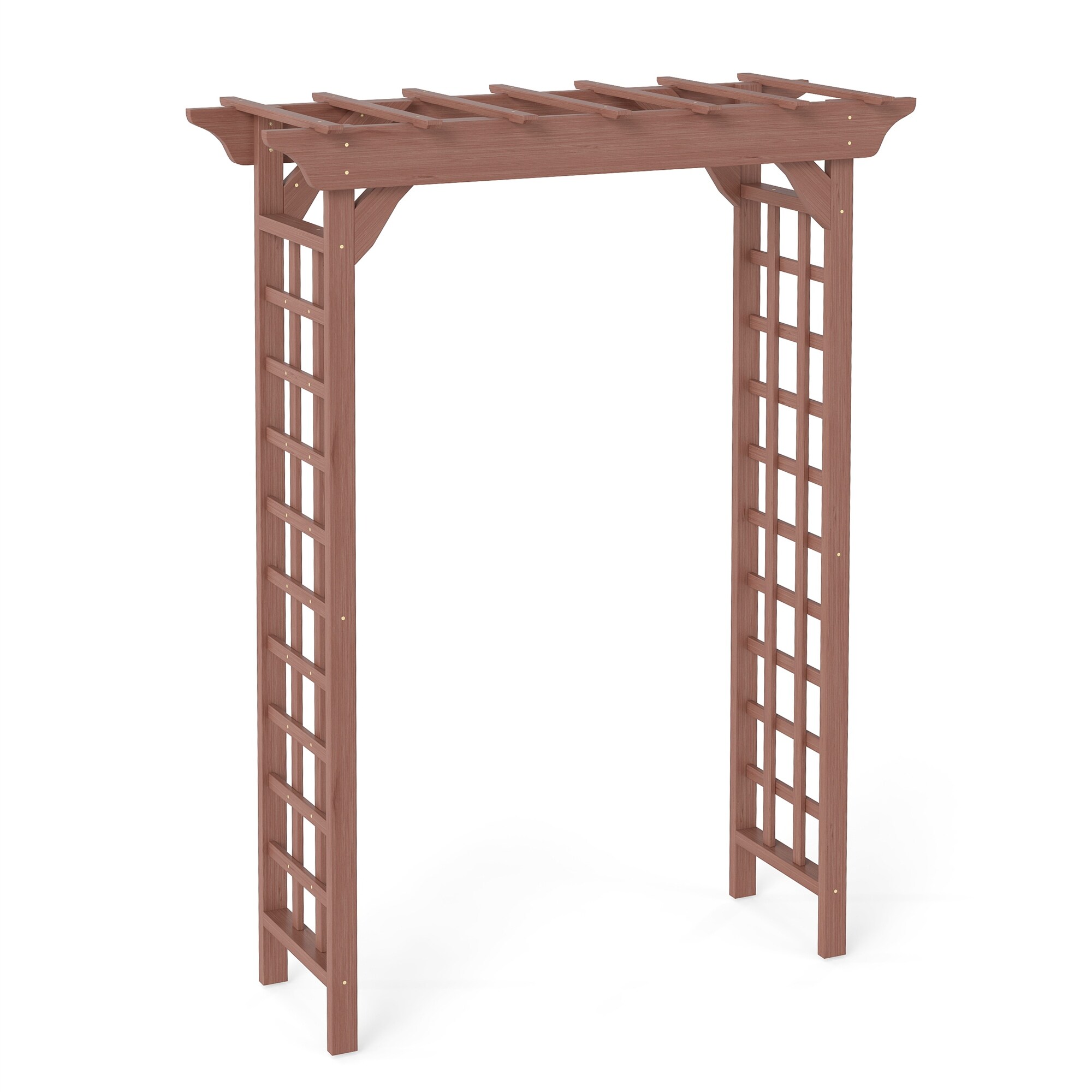 Wood Trellis for Plant Climbing, Wedding Arch, Christmas Decor Pergola - Brown