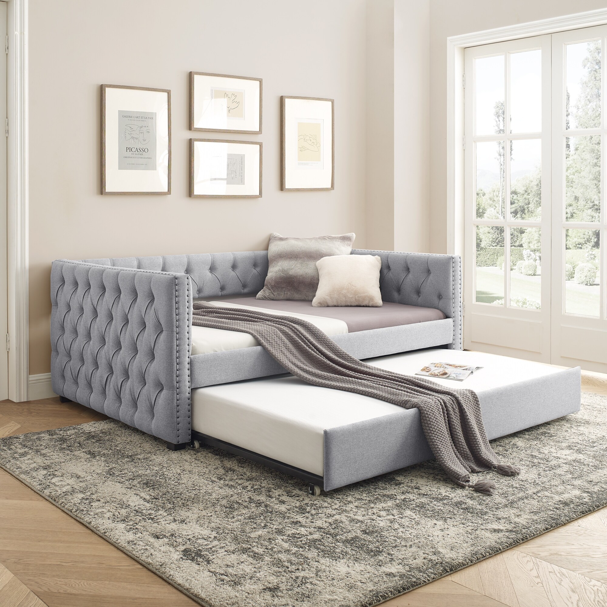 Chaise daybed cheap with trundle