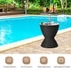 preview thumbnail 8 of 21, Gymax 8-Gal Patio Ice Cooler Bucket Cool Bar Side Table w/ Retractable - 19'' x 22.5''