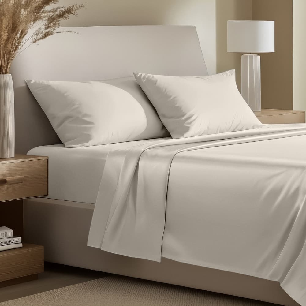 Bare Home Organic Cotton Sheet Set - Silky Smooth Sateen Weave