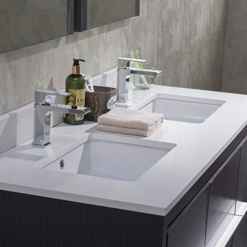 Blossom 60-Inch Double Bathroom Vanity Set with Acrylic Sinks & Mirror