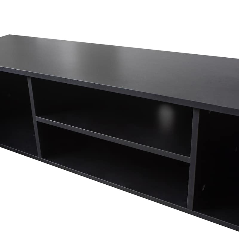 Modern Style 62.99" TV Stand with Open Shelves and 2 Storage Cabinet for TVs Up to 70"