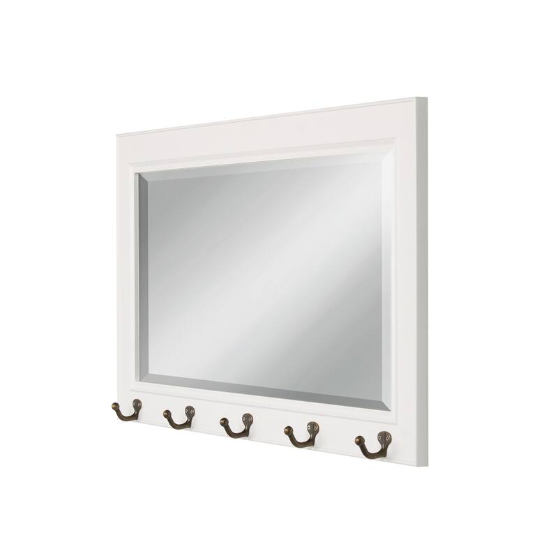 The Gray Barn Victorville Pub Mirror with 5 Metal Hooks - 36x18