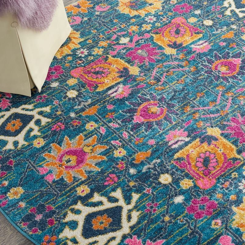 Nourison Passion Boho French Country Floral Area Rug.
