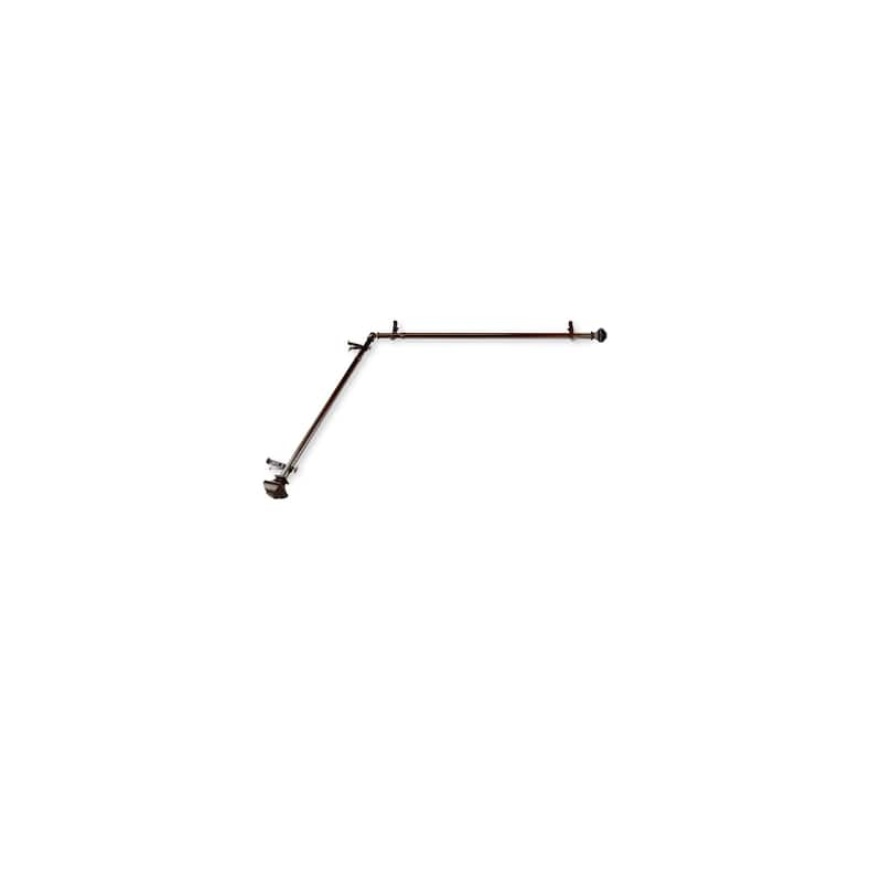 Coastal Curtain Rods & Hardware Set - Steel Resin Rods, Decorative Finials, 360 Rotation Corner Connectors - M