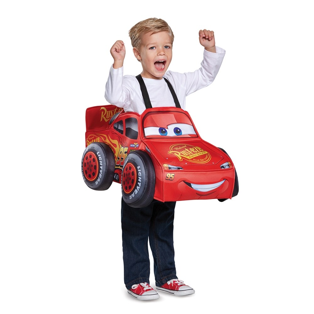 Shop Toddler Cars Lightning Mcqueen 3d Car Costume Small Size 4