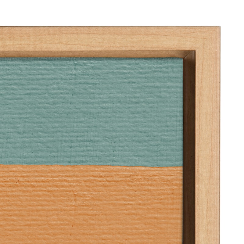Kate and Laurel Sylvie Sunset Waves Framed Canvas by Cat Coquillette