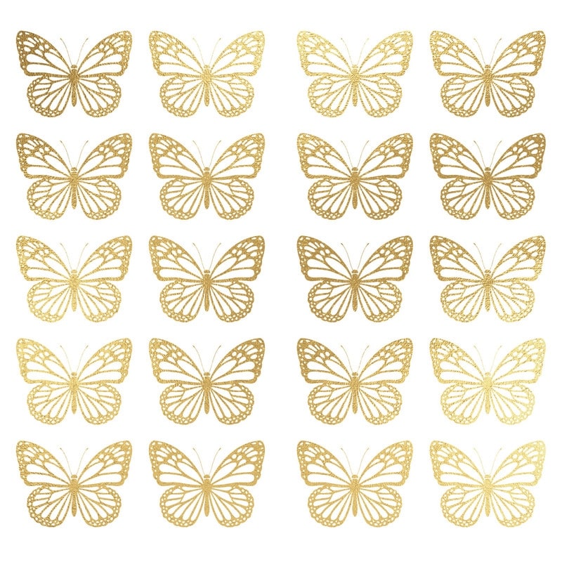 RoomMates Gold Butterfly Peel And Stick Wall Decals
