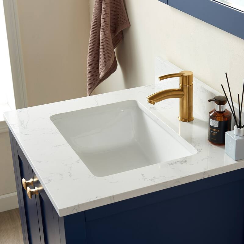 Shannon 24" Single Vanity with Composite Stone Countertop & Mirror