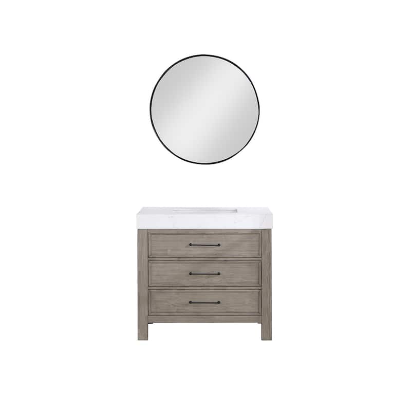 Miseno MV-703836 León 36" Free Standing Single Basin Vanity Set with